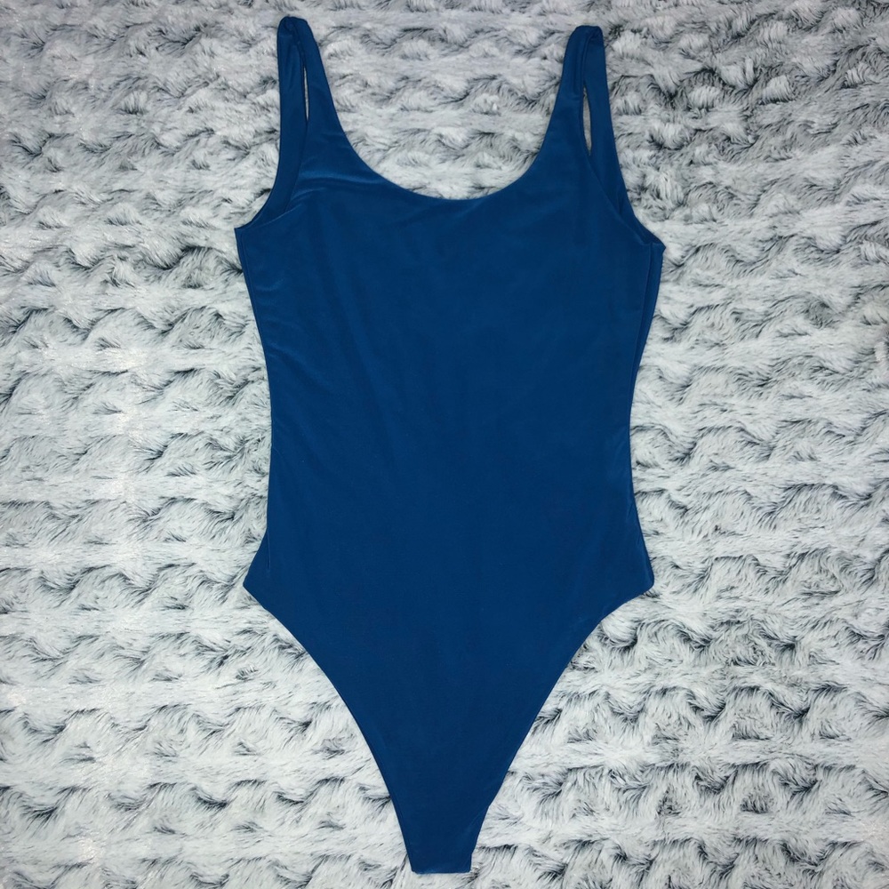 Blue bodysuit